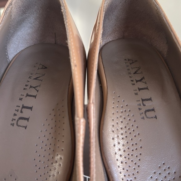 Anyi Lu Emily Bisque tan tortoise shell, heel classic designer pumps heels shoes - Picture 3 of 16